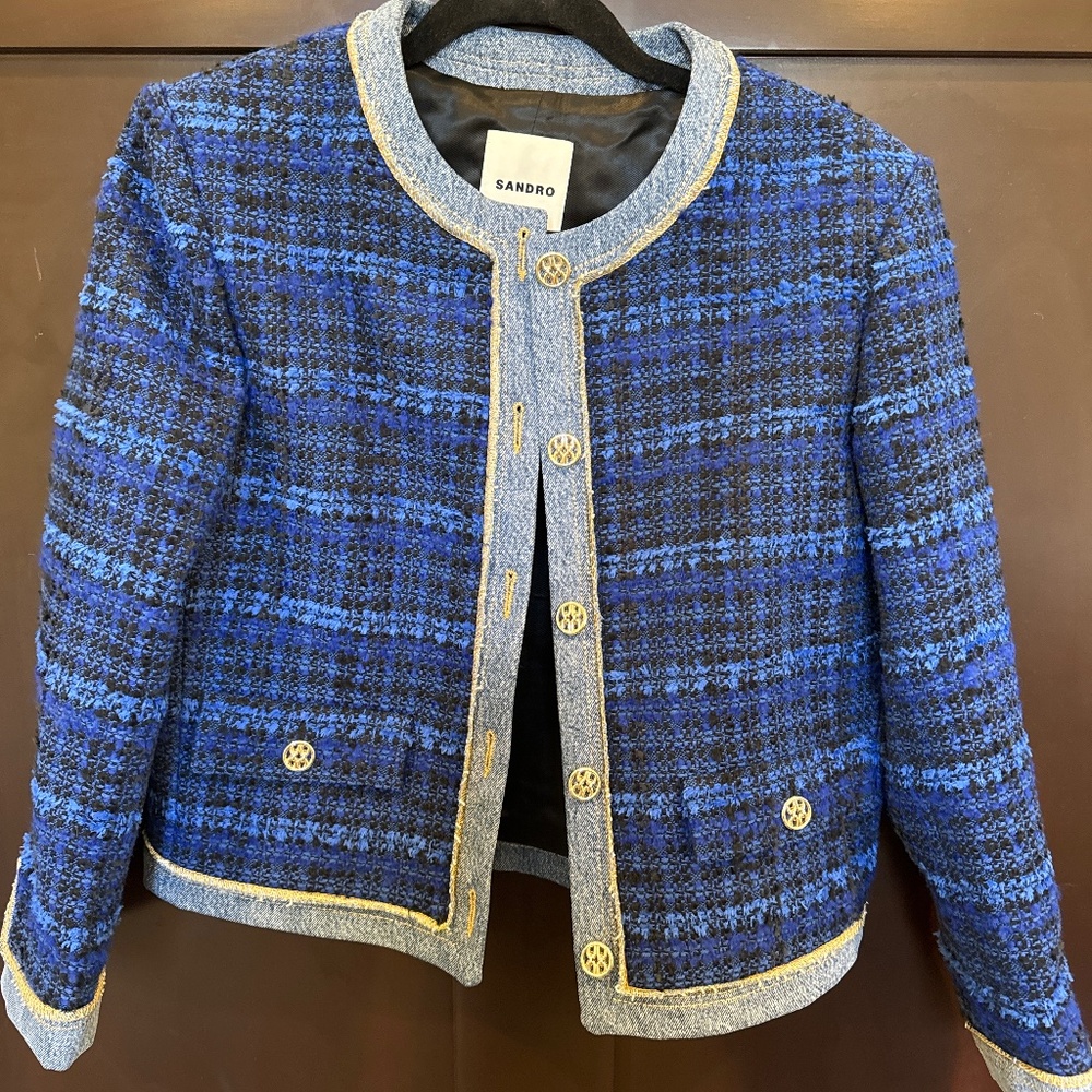 Sandro boucle tweed jacket